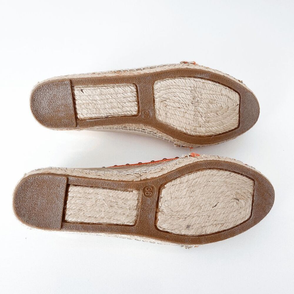 House Of Harlow 1960 Womens Kat Slip On Studded Espadrille Gold Multicolor 36 - Picture 6 of 6